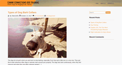 Desktop Screenshot of canineconnectionstraining.com