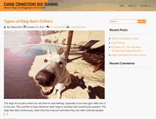 Tablet Screenshot of canineconnectionstraining.com